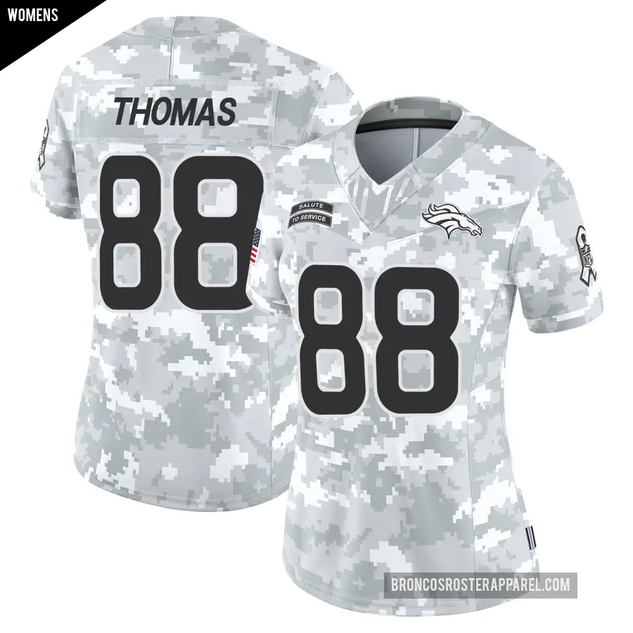 Women's Denver Broncos ＃88 Demaryius Thomas Arctic Camo Limited 2024 Salute to Service Jersey