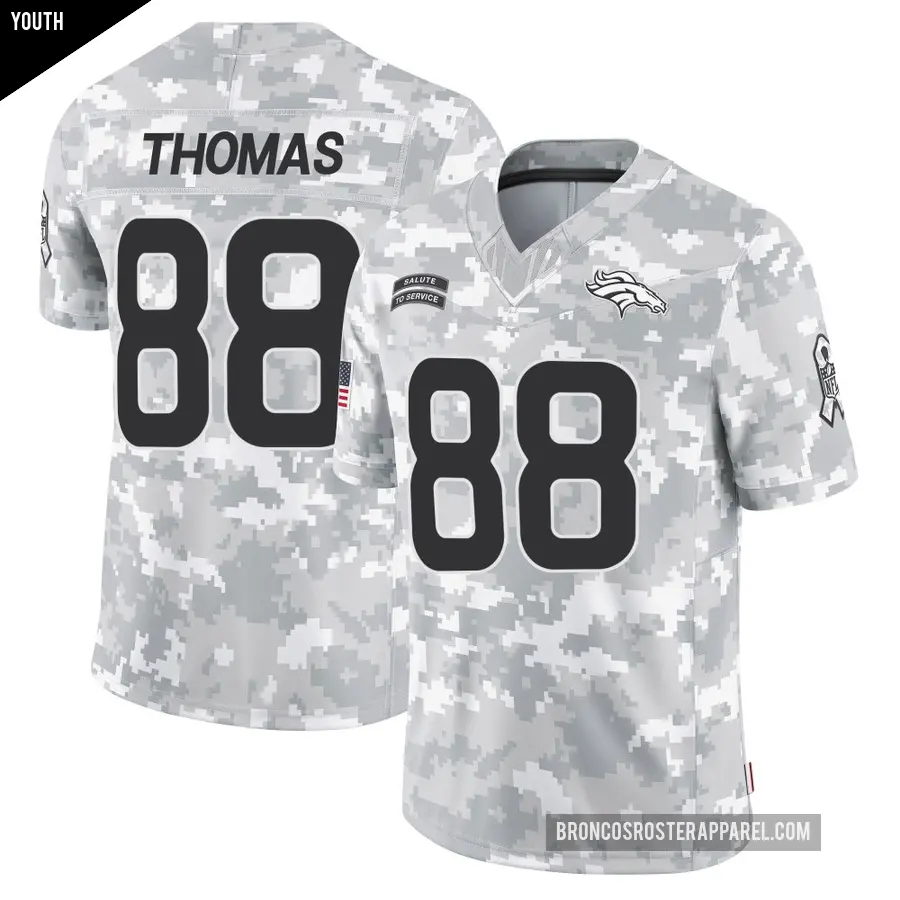 Youth Denver Broncos ＃88 Demaryius Thomas Arctic Camo Limited 2024 Salute to Service Jersey